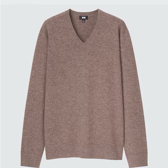 Uniqlo Cashmere V Neck Long Sleeve Sweater - Picture 1 of 2